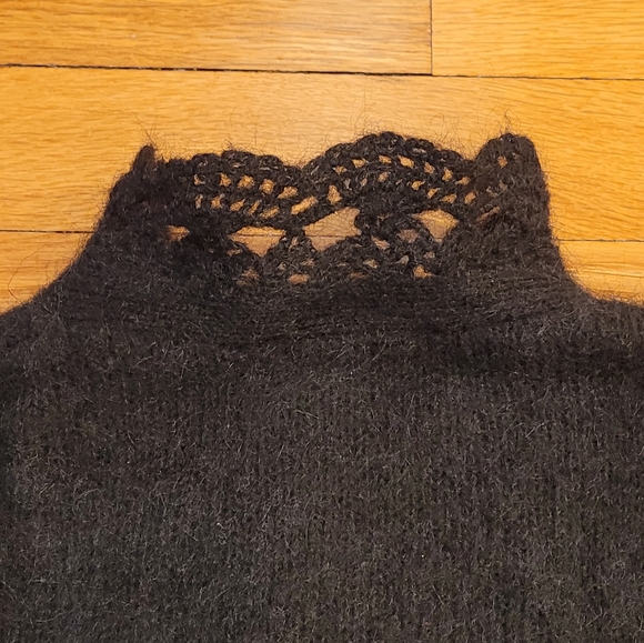 SEZANE ANGIE MOHAIR CARDIGAN IN BLACK - Picture 10 of 13